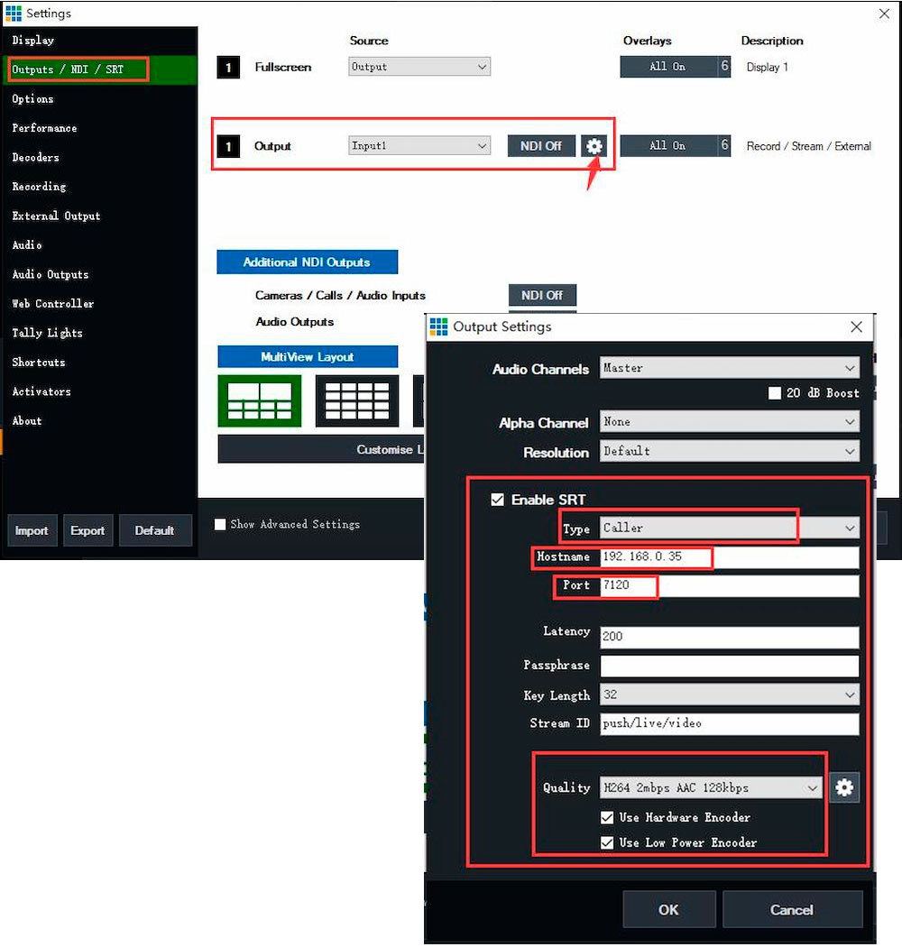 How Set the Video Encoder and Decoder on Vmix Software