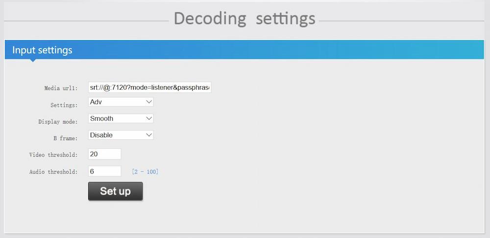 How to Set SRT Protocol