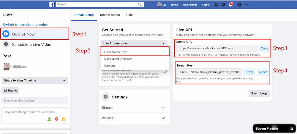 How to Streaming to Facebook Live Via Rtmps(EH901&ES901)