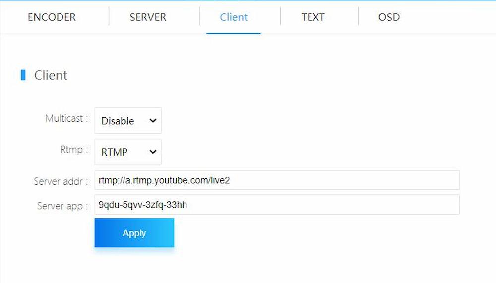 How to Streaming to Youtube Via Rtmp(EH901&ES901)