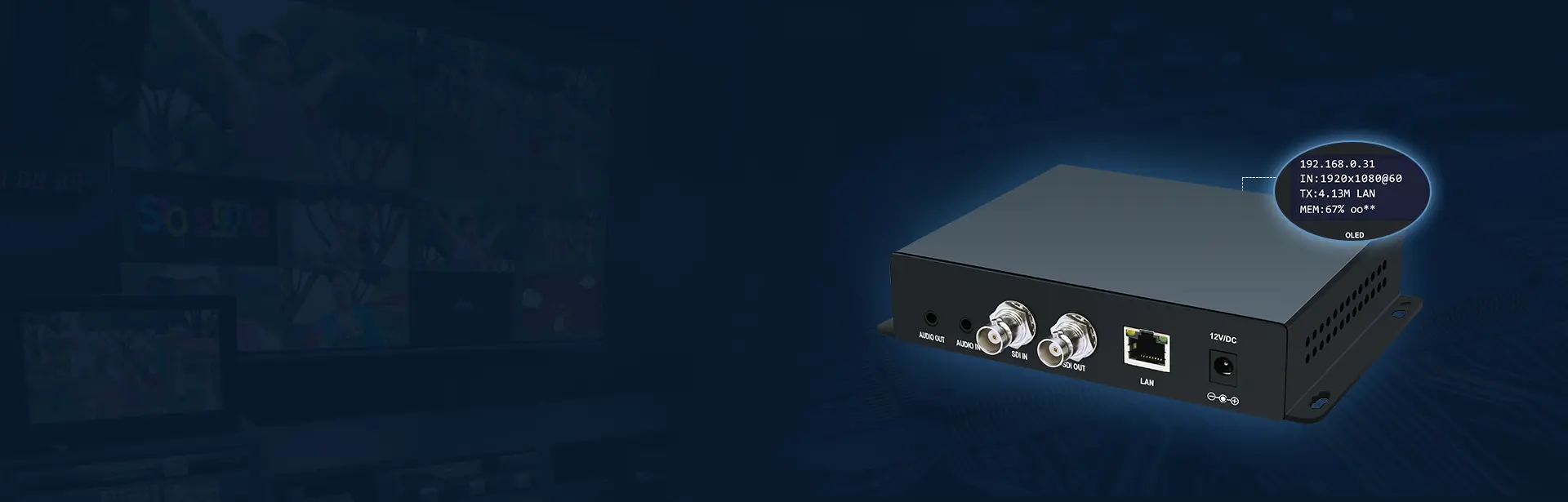 H.265/H.264/MJPEG SDI Video Encoder For  IPTV, Live Stream, Broadcast