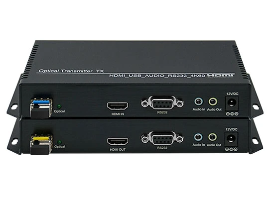 4K@60 HDMI+USB2.0 Optical Fiber Extender