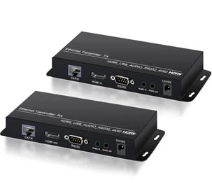 4K@60HZ HDMI/USB2.0 KVM Extender over Cat 5e/6