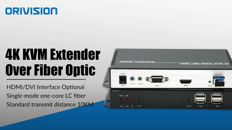 ORIVISION 4K30Hz HDMI/DVI KVM Fiber Optic Extender