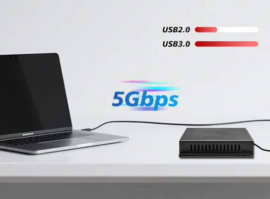 4-Port USB3.0 Hub & 5Gbps Speed